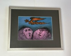 Original Painting Manuel Martínez José Manuel Martínez Peña Mexico Figural VTG