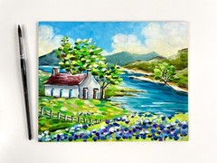 Bluebonnets Oil Painting Austin Texas Hill Country Original Art 8×10 in