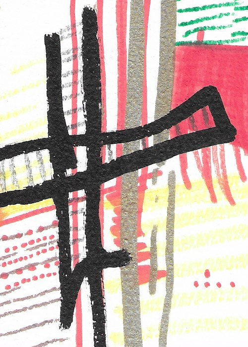 ACEO ATC CARD „tartigradecross“ REASOR Original Abstract Painting 2.5×3.5