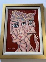 Ricardo Maya Original Painting Authentic Cuban Modernist Nicaragua Abstract 16″