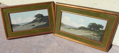 Richard DeTreville 1864-1929 PAIR small landscape paintings listed California