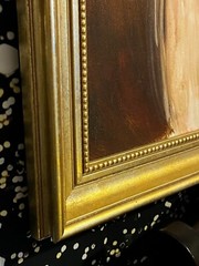 Original Oil Painting Beautiful Celtic Redhead Girl Woman Portrait Framed 31×25