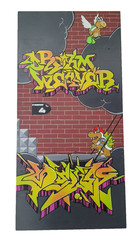 Graffiti Art Style Nintendo Themed Original Painting on Wood Bowser 11.75″x24″