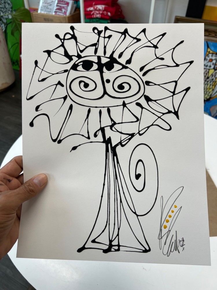 Johny Ramos 70’s style Sun Cat art, modernism