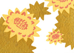 ACEO Acrylic Art Card Original – Golden Sunflowers – 2.5×3.5