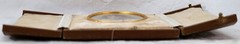 Miniature Lady Portrait Painting in Gilded Frame & Trifold Leather Display Case