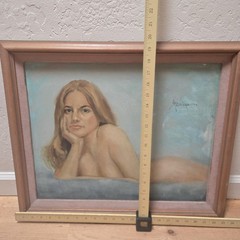 Alfredo Arciniaga Original Oil Painting Woman Figure Framed 19×23 Mexican MCM