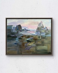 Lake Michigan No.12 20×16 Original Acrylic Painting Landscape Canvas Wall Decor