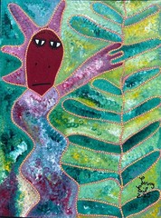Levoy Exil Original Haitian Art Painting Feylumba Signed Saint Soleil COA