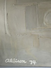 LARGE VINTAGE MODERN ABSTRACT EXPRESSIONIST OIL PAINTING OLD MODERNISM 1974