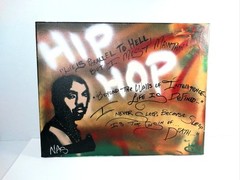 NAS- Hip Hop ☆ Tony B. Conscious Street Art~ SIGNED Original Canvas Painting