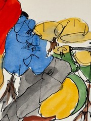 LEO MEIERSDORFF JAZZ QUARTET 20×26″ ART WATERCOLOR DRAWING