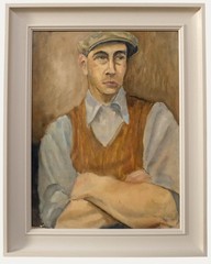 Framed 20th Century Oil – The Farm Hand