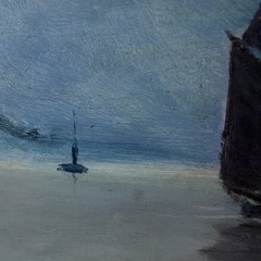 Tonalist Oil Painting titled “After the Rain” by listed artist Emile Spilliaert