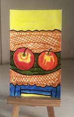 Still life. Original Painting on Cardboard
