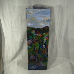 Original Acrylic Painting „Overlooking The River“ 8″ X 24″ By Timothy Designs