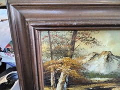 Mountain Landscape Oil Painting Framed Signed By Artist 1926 Hegho Mexico Old