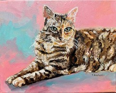 Pet custom portrait by photo Original art oil painting cat dog animal Signed
