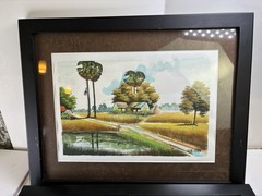 Lot Of 3 Original Watercolors from Vietnam? Framed SINGED KEO CHEA