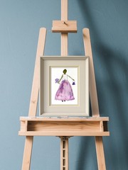 Purple Bouquet Contemporary Expressionist Original Watercolor Painting 5×7