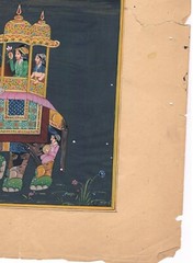 Handmade Art Painting Of Emperor Shahjahan & Empress Mumtaz On Paper 8×12 Inches