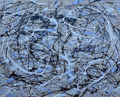Abstract Artwork Composition in the Pollock Style Copenhagen Art 150x120cm