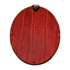 Antq Miniature Oil Painting Landscape, with Oval Gold/Wood frame ca. 1900