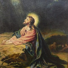 Oil Painting Christ in Garden of Gethsemane A. Ludovico After Heinrich Hofmann