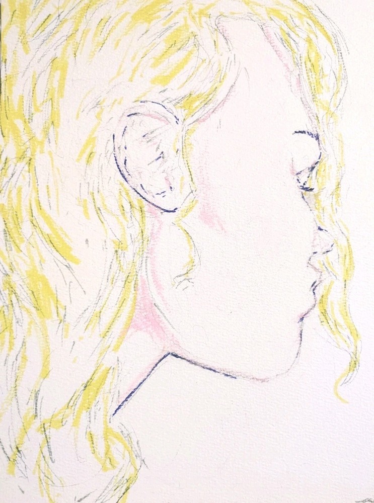 9 inch x 12 inch – Fashion/Portrait Drawing – NO FRAME by A. Avila