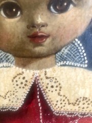 AGAPITO LABIOS (Mexican, 1898-1996) Original Oil on Canvas Portrait of Girl: