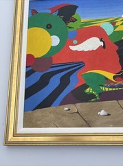 VINTAGE Psychedelic Painting Band Yes Pop Art Modernism Surreal Rock Music 1970