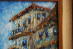 FRAMED ORIGINAL OIL VIEW OF COLONIAL SANTIAGO, ORIENTE, CUBA ARTIST: HECTO VIDAL