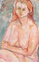 1897 – 1984 EMANUEL ROMANO , titled Sitting Nude