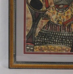 African Painting Titled „Obakoso“ by Nigerian Artist Funsho Adeniji