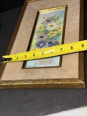 VTG OOAK Hand painted Enamel on Copper Framed Artwork Artist Raphael Esterida