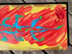LIZARD MAN OUTSIDER POLITICAL ARTIST JR CHARLIE FAST PRIMITIVE FOLK POP ART GAFF