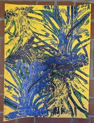 ‚Eucalyptus‘ Signed by Nancy Davenport #3/5 Original Painting (Using Leaves)