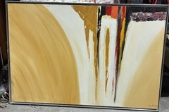 Mid Century Modern Abstract Painting Tom Hayward 37″x24