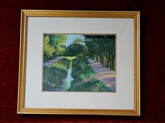 Deborah Christensen Original Pastel „Summer Acequia“ A Master Of Light 16″x14″
