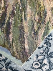 Original Landscape Painting On Wood Lake Katherine Santa Fe Baldy Mountain Art