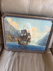 The Good Ship Adventure By Robert Atkinson Fox Maritime Painting Antique 1930