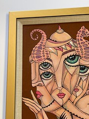 RICARDO MAYA PAINTING LISTED CUBAN ARTIST ABSTRACT PORTRAIT EXPRESSIONISM CUBIST