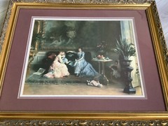 Listed Artist Gustave Léonhard De Jonghe”3 generations” (1829-1893)ornate frame