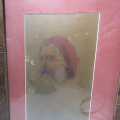 The Old Woman Of Capri And The Contented Man Vintage Framed Art By Sydney Bell