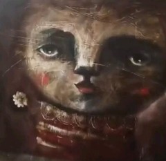 Acrylic/Canvas Carlos Cesar cuban Art 100x80Cm T „MARGARITA Y YO „
