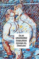 Original gay LGBTQ art giclée painting „Making Love 4“ signed/numbered
