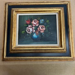 oil painting, still life with vase of flowers, signed Braggi, Italian artist