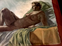 Constance McClure Female Nude Pigment on Silk Rag Paper 1989 Cincinnati Signed