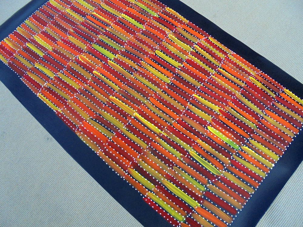 SELINA NUMINA 100 x 60 cm Original Aboriginal Painting. Bush Yam
