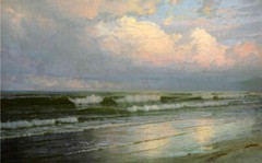 Oil Painting repro William Trost Richards : Brigantine Beach New Jersey